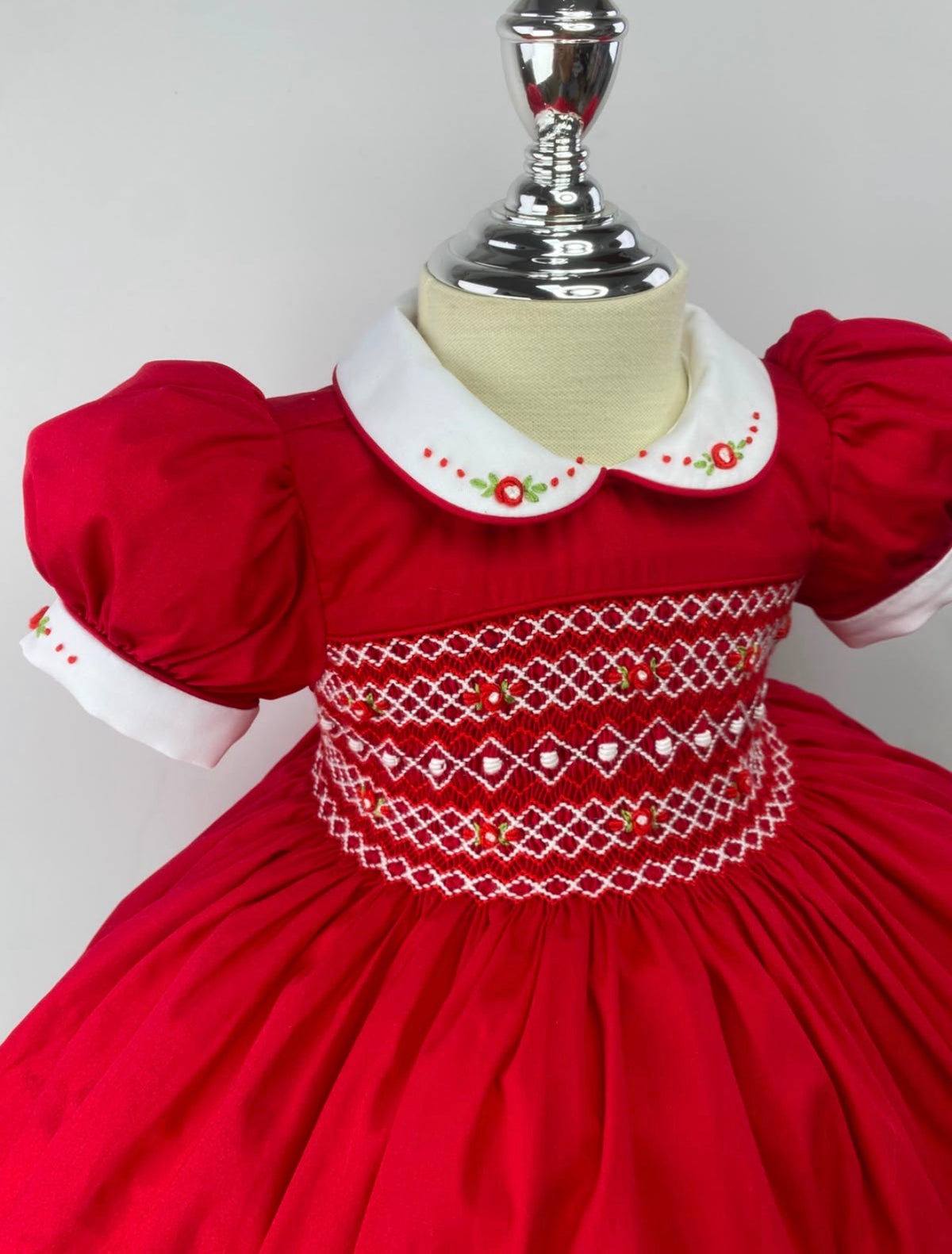 Classic Red Smocked Dress - Christmas 2026