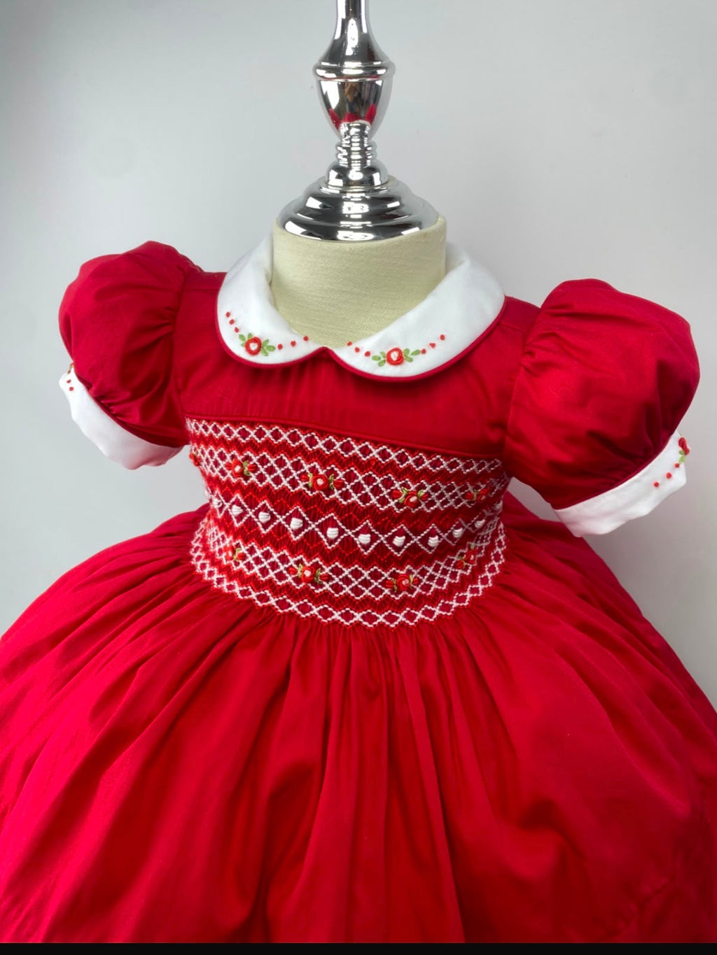 Classic Red Smocked Dress - Christmas 2026