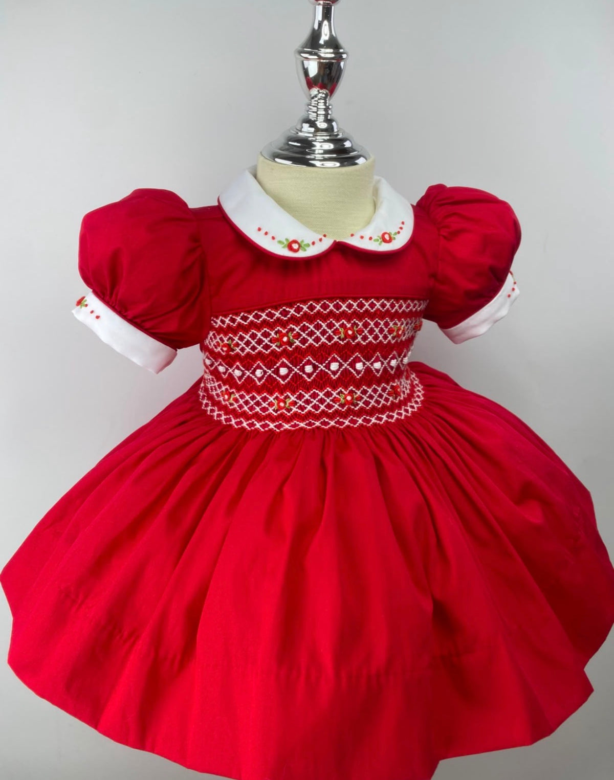Classic Red Smocked Dress - Christmas 2026