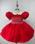 Classic Red Smocked Dress - Christmas 2026