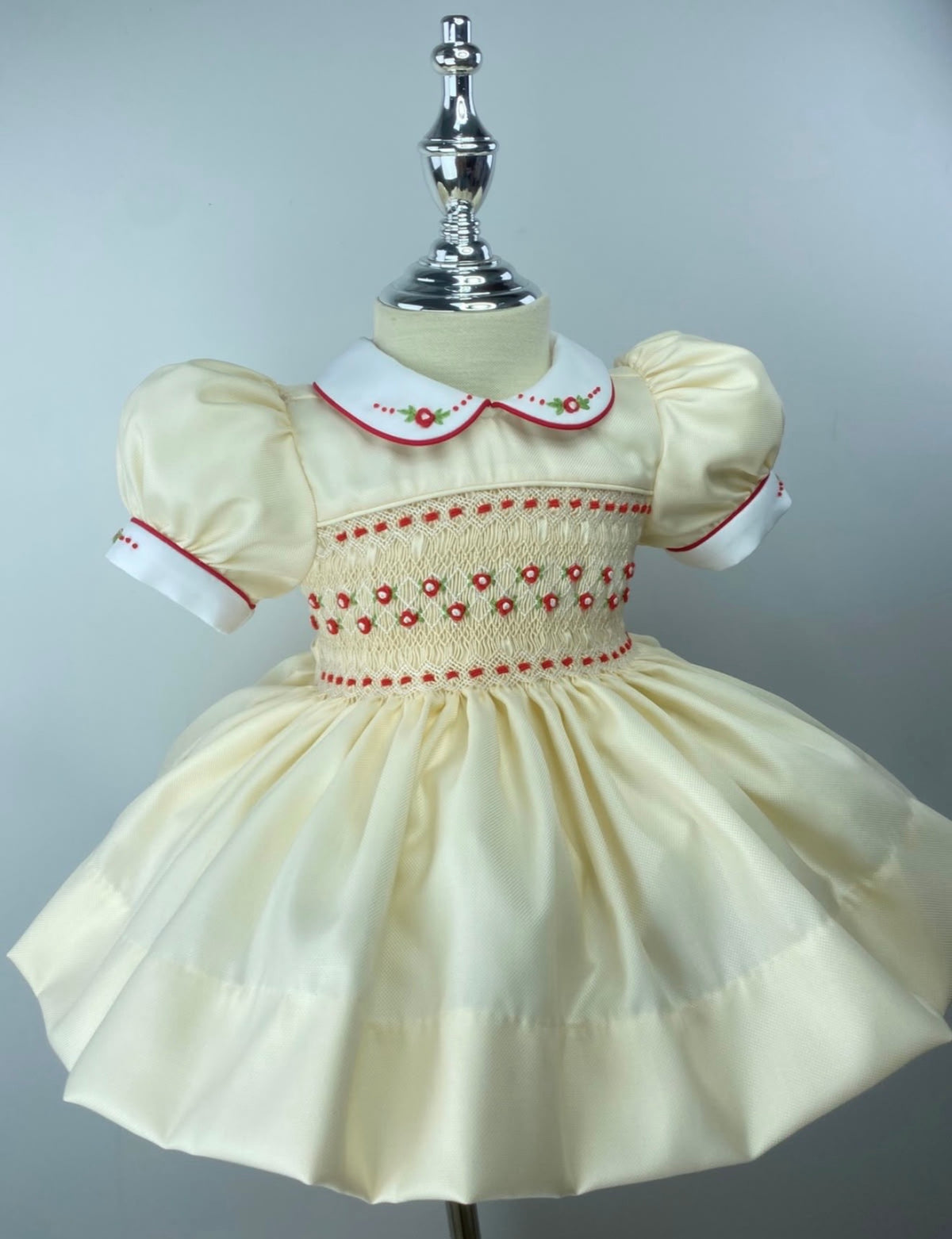 Cream And Red Smocked Dress - Christmas 2026