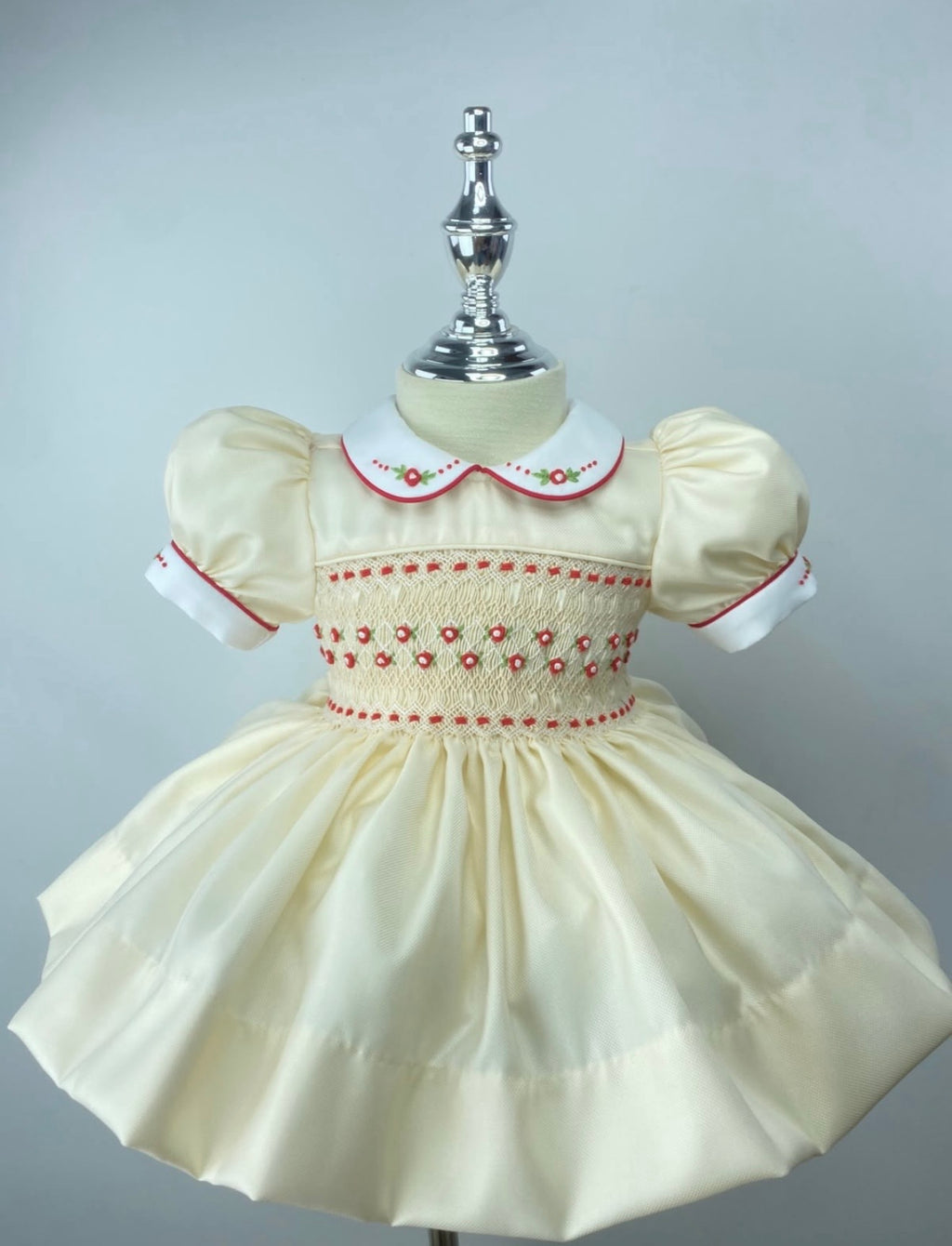 Cream And Red Smocked Dress - Christmas 2026